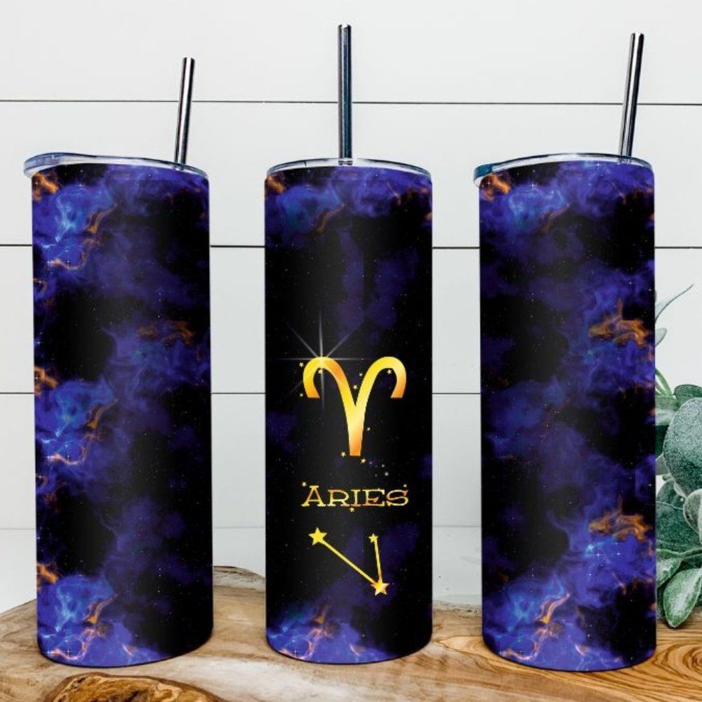 Custom 20oz Aries zodiac tumbler!